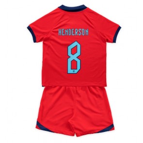 Maillot de foot Angleterre Jordan Henderson #8 Extérieur enfant Monde 2022 Manches Courte (+ pantalon court)